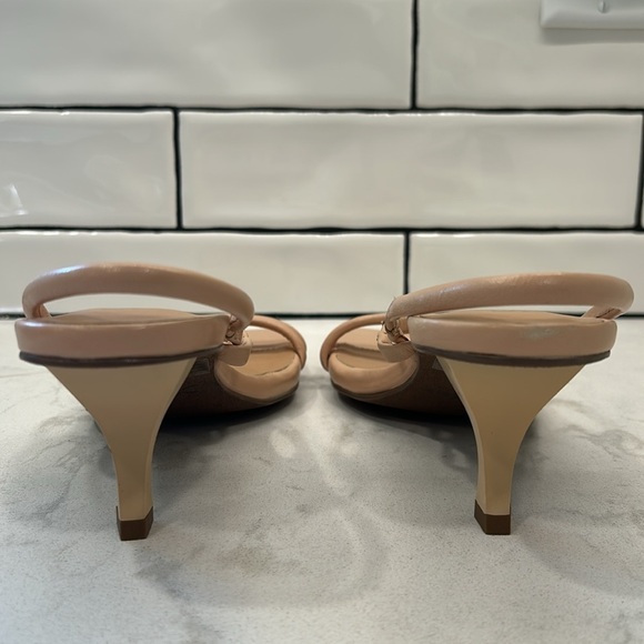 Seychelles Banks Leather Sandal Square Toe Neutral Kitten Heel 9 - Picture 10 of 16
